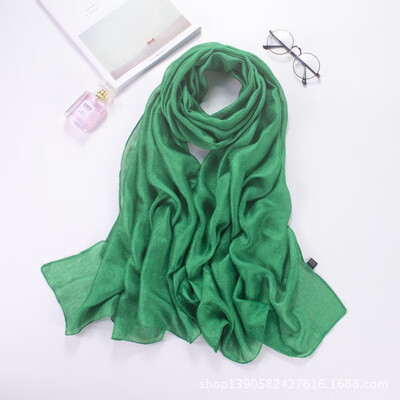 

2018 new Dutch linen scarf long paragraph sun shawl female thin section solid color beach towel pearl light scarf