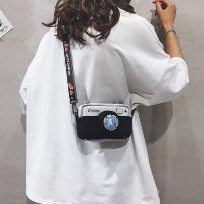 

Camera small bag female 2019 new wave Korean version of the wild ins canvas shoulder slung Japanese Japanese Harajuku girl bag