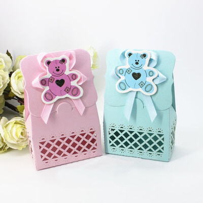 

FUNNYBUNNY Wedding Bridal Birthday Party Decors 12Pcs Cute Ribbon Candy Boxes Gift Bags for Baby Shower Birthday Party