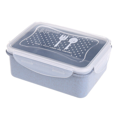 

Portable Lunch Box Wheat Straw Airtight Bento Picnic Food Storage Container