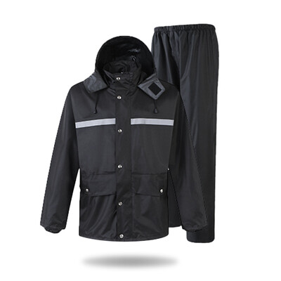 

High Visibility Reflective Rainwear Suit 2 Piece Waterproof Safety Raincoat Lightweight Rain Suit Jacket&Pants for Men&Wom