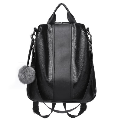 

Waterproof backpack large capacity simple burglar-proof bag Korean version leisure soft leather shoulder bag ladies bag