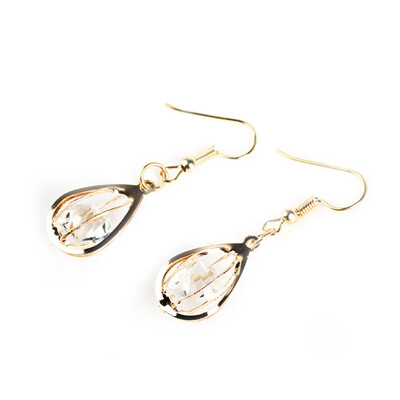 

Fashion Diamond Water drop Hollow Carved Earrings Women Fashion Accessories