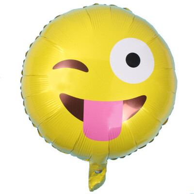

FUNNYBUNNY 18" Foil Reusable Emoji Funny Faces Happy Birthday Party Balloons Party Supplies
