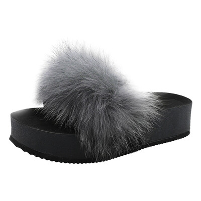 

Rose Summer Fashion Platform Shoes Open Toe Womens Casual Round Toe Slippers