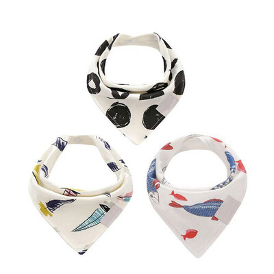 

Baby Girls Boys Baby Clothing Saliva Towel Cotton Cartoon Bibs Burp Cloths 3pcsSet Fit 0-3Y Baby Accessories