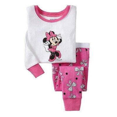 

Baby Girl Kid Children Clothing Set Pajamas Sleepwear Nightwear Mickey Size 2T-7
