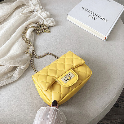 

Chic fashion rhombic chain bag 2019 new simple fresh small square bag female casual wild shoulder messenger bag