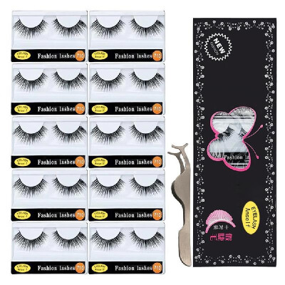 

Anself 10 Pairs Fake Eyelashes with False Lashes Applicator Long Thick Curly Lashes Makeup Lashes Strip for Eye Makeup