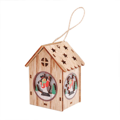 

Festival Led Light Wood House Christmas Tree Decorations For Home Hanging Ornaments Holiday Nice Xmas Gift Navidad Wedding