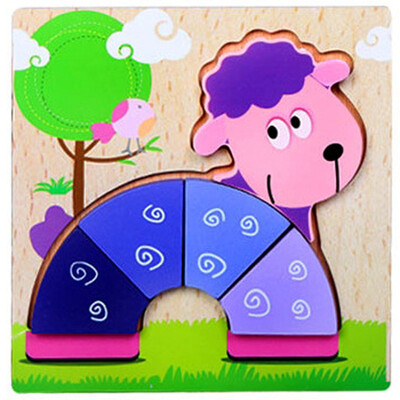 

Gotoamei Kids Jigsaw Hand Grasping Puzzle Board Cartoon Wood Three-Dimensional Puzzle Toy
