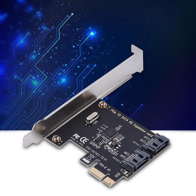 

Greensen PCI-Express PCI-EPCI-E Cards PCI Express to SATA 30 2-Port SATA III 6Gbps Expansion Adapter Boards