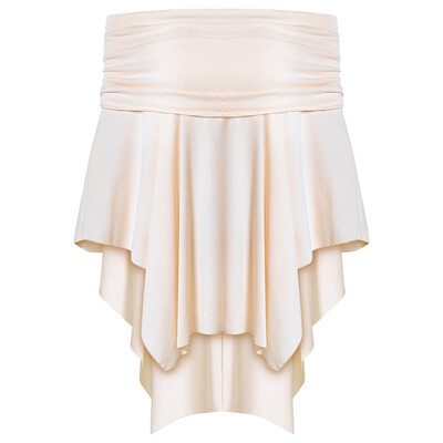 

Off The Shoulder Asymmetric Overlap Solid Color Knit Poncho Women Pullover Blouse