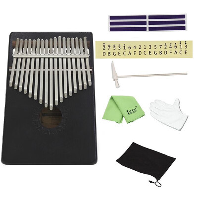 

Portable 17 Key Kalimba Mbira Pocket Thumb Piano Solid Mahogany Wood Musical Instrument Gift for Music Lovers Beginner Students