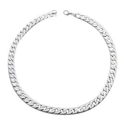 

Fashion Simple Men Twist Oblate Wide Chain Necklace Party Jewelry Birthday Gift