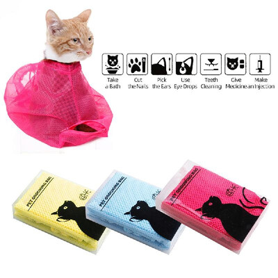 

Pet Cat Restraint Bag for Cat Bath Washing Cutting Nails Ear Cleaning Mesh Quick Dry Grooming Bag