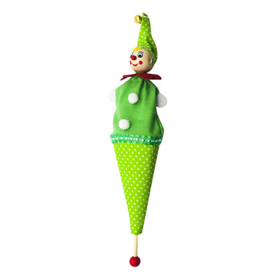 

New Hot Christmas Barrel Man Doll Cloth Christmas Ornaments Wood Spots Cartoon Doll Creative Childrens Toys Clown Puppet US