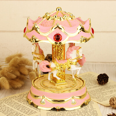 

Gobestart Luminous Rotating Luxury Carousel Music Box Romance Lifestyle For Best Gift