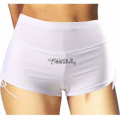 

Hot Women Ladies Elastic Crushed Side Tie High Waist Sports Pants Shorts Bottoms