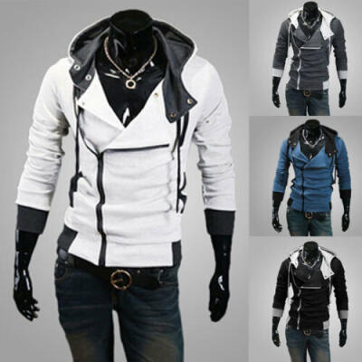 

Mens Winter Hoodies Slim Fit Hooded Sweatshirt Outwear Sweater Warm Coat Jacket