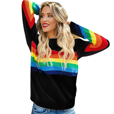 

Print Chic Women Long Sleeve Print O-Neck Autumn Sexy Leisure Knitted Tops