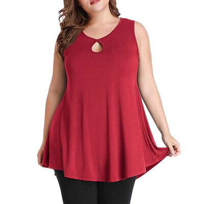 

Roseonmyhand Womens Sleeveless Plus Size Shirts Bouses Casual Round Neck Tank Tops