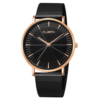 

Gobestart CUENA Men Fashion Military Stainless Steel Analog Sport Quartz Business Wrist Watch