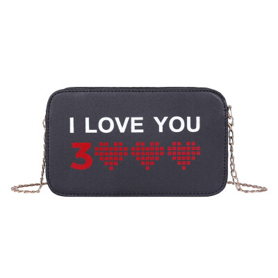 

Tailored Women Fashion Girls Metal Chain Letter Handbag Shoulder Crossbody Casual Bag