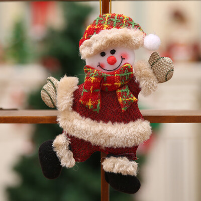 

Gobestart Christmas Ornaments Gift Santa Claus Snowman Reindeer Toy Doll Hang Decorations