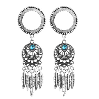 

1 Pc Women New Arrival Elegant Bohemian Vintage Feather Earring Leaf Earring Pendant Accessories Gift