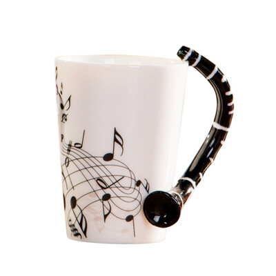 

Mugs Creative Guitar Shape Coffee Mug Personality Notes Porcelain Cup Colorful Package Home Office Essential Mugs