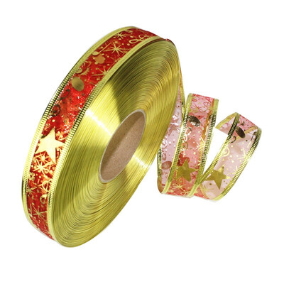 

New Hot Christmas Decorations Ribbon With 4 colors Wrapping Festive Ribbons Home&Garden Decoratio for gift packing wrapping