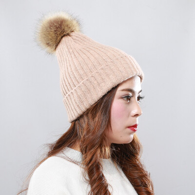 

Tailored Women Warm Crochet Winter Wool Knit Ski Beanie Skull Caps Hat Hairy Bulb