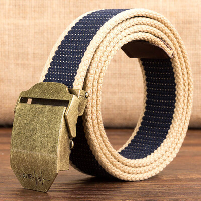 

Canvas belt Quality Alloy Automatic buckle weaving Canvas Men belt outdoor casual Men&Women belt 110-140cm