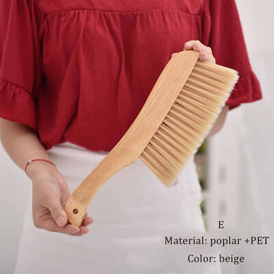 

Gobestart Wood Soft Hair Bed Brush Dusting Brush Without Lint Long Handle Cleaning Brush