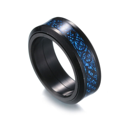 

Steel Individual Carbon Individual Fiber Ring Rotatable Stainless Jewelry Item