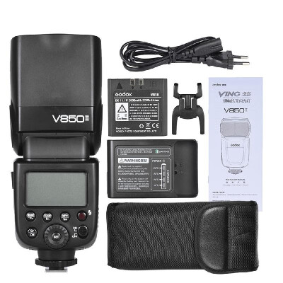 

Godox V850II GN60 24G Off Camera 18000s HSS Camera Flash Speedlight Speedlite Built-in 24G Wireless X System with 2000mAh Li-io