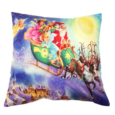 

Tailored Christmas Santa Claus Pillow Case Sofa Waist Throw Cushion Cover Home Decor