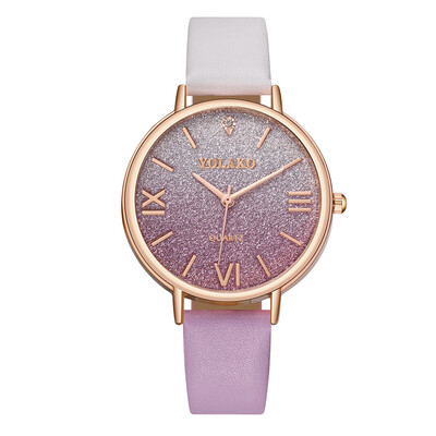 

Fashion Women Watches RhinestoneScale Dial Ladies Quartz Wristwatch Multicolor Leather Strap Business Clock Montre Femme50