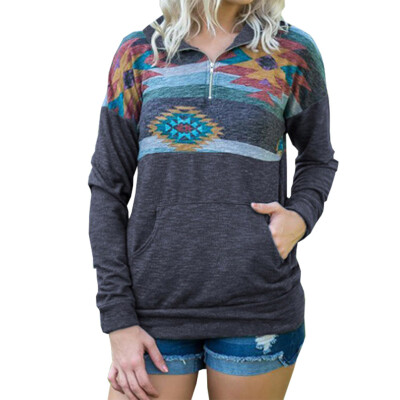 

Women Quarter Zip Color Block Pullover