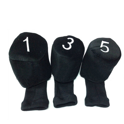 

Arrival 1 Set of 3 Long Neck Barrel Golf Club Head Covers Headcovers Protect Black Head Cover Protect Set Accessary