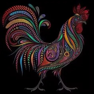 

Rooster Cock Pattern 5D DIY Diamond Painting Cross Stitch Full Square Picture of Rhinestone Wall Decor Mosaic Diamond