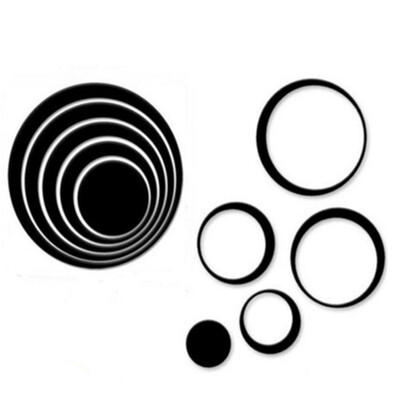 

5pcsSet Circles Wood Sticker Home Decor 3D Wall Stickers DIY Art Decorative