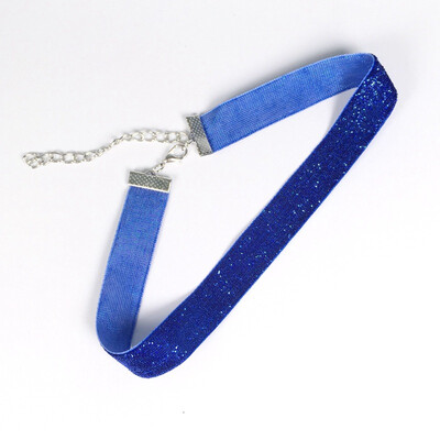 

11 Colors Christmas Gift Simple Shining Powder Necklace Night Club Jewelry Cosplay Chain Bone Velvet Ribbon Choker Necklace