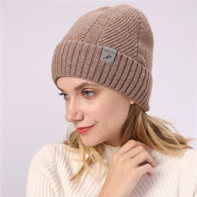 

Tailored Unisex Keep Warm Winter Casual Solid Knitted Hat Wool Hemming Hat Ski Hat