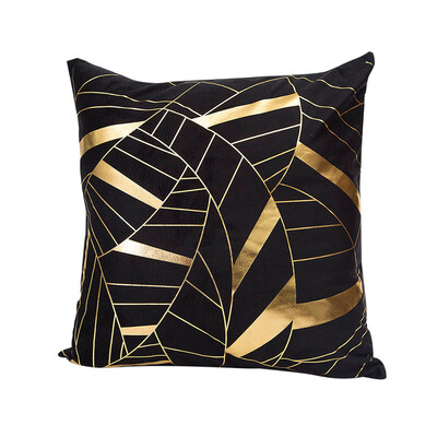

Siaonvr Gold Foil Printing Pillow Case Sofa Waist Throw Cushion Cover Home Decor