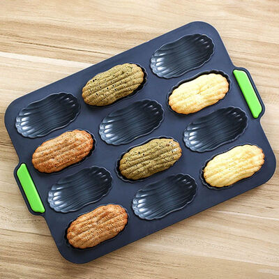 

12 Even Silicone Madeleine Cake Mold Mini Household Snack Cake Mold Non-Stick Baking Tray Baking Tools