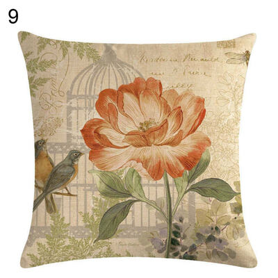 

Vintage Flower Butterfly Throw Pillow Case Cushion Cover Sofa Home Office Decor