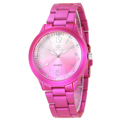 

Gradient dial steel belt fashion digital ladies watch simple student watch