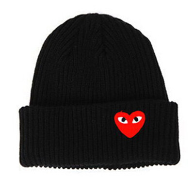 

Winter Woman man Warm Hats Heart Eyes Cartoon Label Beanies Knit Hat Cap